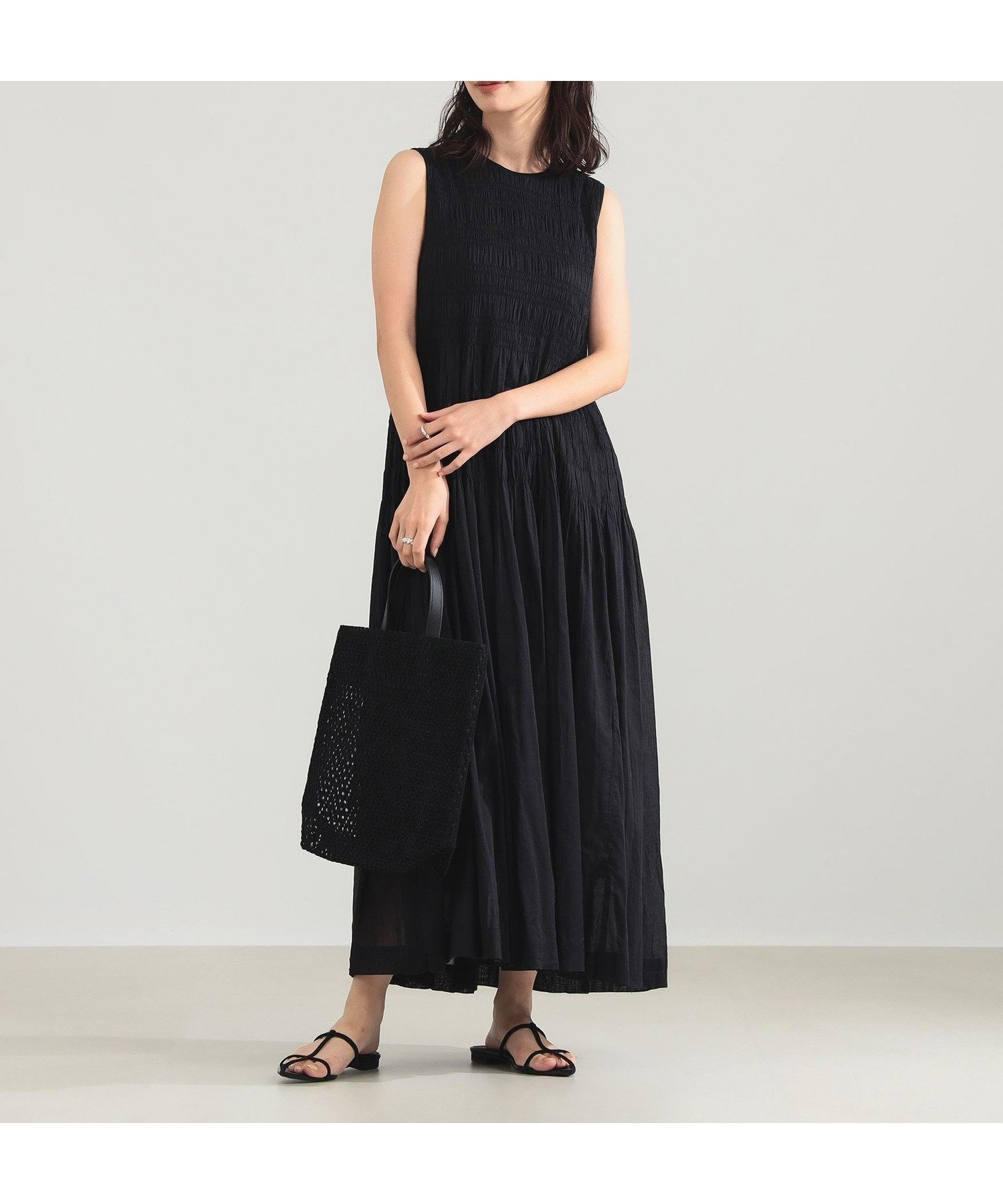 【デミルクス ビームス/Demi-Luxe BEAMS】のne Quittez pas / ボイル シャーリング ワンピース インテリア・キッズ・メンズ・レディースファッション・服の通販 founy(ファウニー) 　ファッション　Fashion　レディースファッション　Fashion for Women　ワンピース　Dresses　インド　Indian Textile　カーディガン　Cardigan, Knitwear　コンパクト　Compact, Small Size　シャーリング　Shirring, Ruched　ジャケット　Jacket, Outerwear　ノースリーブ　Sleeveless, No-Sleeve　ビーチ　Beach, Seaside　フィット　Fit, Slim Fit　プリント　Print, Printed Pattern　別注　Limited Edition, Custom Order　モダン　Modern, Contemporary　レギュラー　Regular, Standard Fit　レース　Lace, Lace Fabric　おすすめ　Recommended / Our Picks　夏　Summer　旅行　Travel　エレガント 上品　Elegant　BLACK|ID: prp329100004982764 ipo3291000000037327738