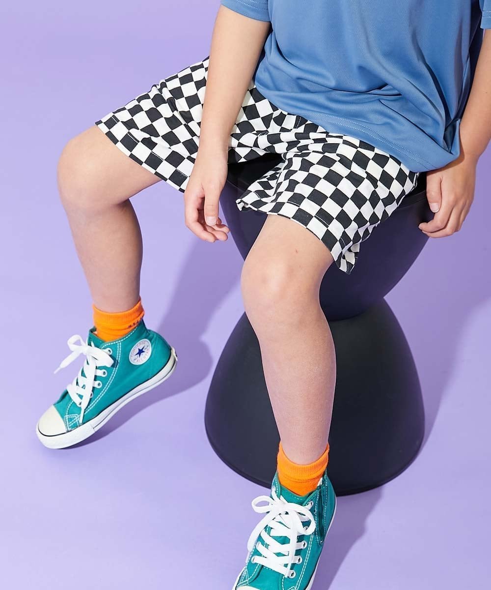 【デビロック/devirock / KIDS】のデザインいろいろ 無地ワンポイント 総柄 ミニ裏毛ハーフパンツ 子供服 キッズ 26SS インテリア・キッズ・メンズ・レディースファッション・服の通販 founy(ファウニー) 　ファッション　Fashion　キッズファッション　Fashion for Kids　ボトムス　Bottoms　シンプル　Simple, Minimal　スウェット / スエット　Sweatshirt, Sweatwear　ハーフ　Half, Half-Length　無地　Plain, Solid Color　ワンポイント　One Point, Statement Accent　おすすめ　Recommended / Our Picks　2026年　2026　2026春夏・S/S　Spring/Summer 2026 SS26　004-チェック-オフホワイト|ID: prp329100004982767 ipo3291000000037327784