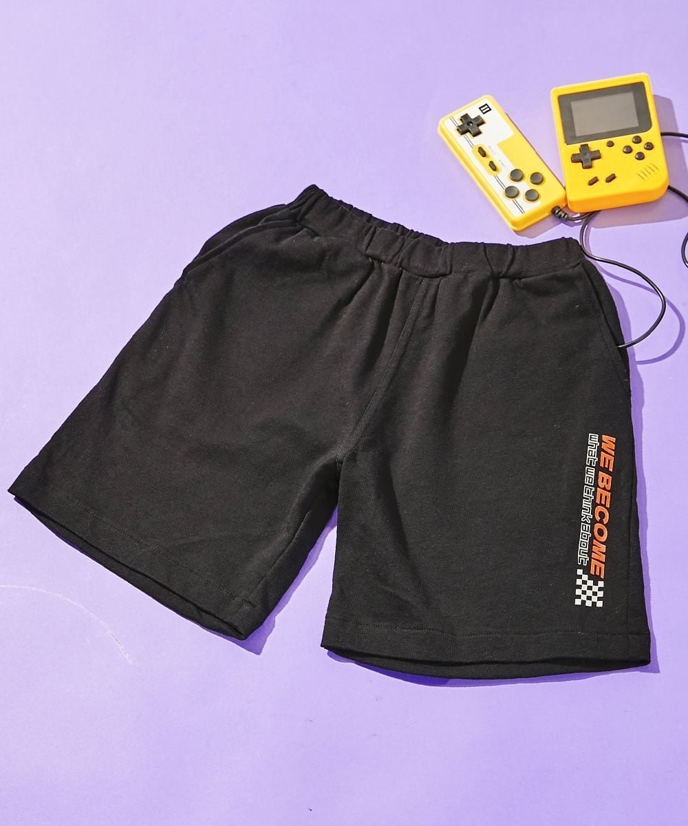 【デビロック/devirock / KIDS】のデザインいろいろ 無地ワンポイント 総柄 ミニ裏毛ハーフパンツ 子供服 キッズ 26SS インテリア・キッズ・メンズ・レディースファッション・服の通販 founy(ファウニー) 　ファッション　Fashion　キッズファッション　Fashion for Kids　ボトムス　Bottoms　シンプル　Simple, Minimal　スウェット / スエット　Sweatshirt, Sweatwear　ハーフ　Half, Half-Length　無地　Plain, Solid Color　ワンポイント　One Point, Statement Accent　おすすめ　Recommended / Our Picks　2026年　2026　2026春夏・S/S　Spring/Summer 2026 SS26　030-ロゴ1-ブラック|ID: prp329100004982767 ipo3291000000037327789