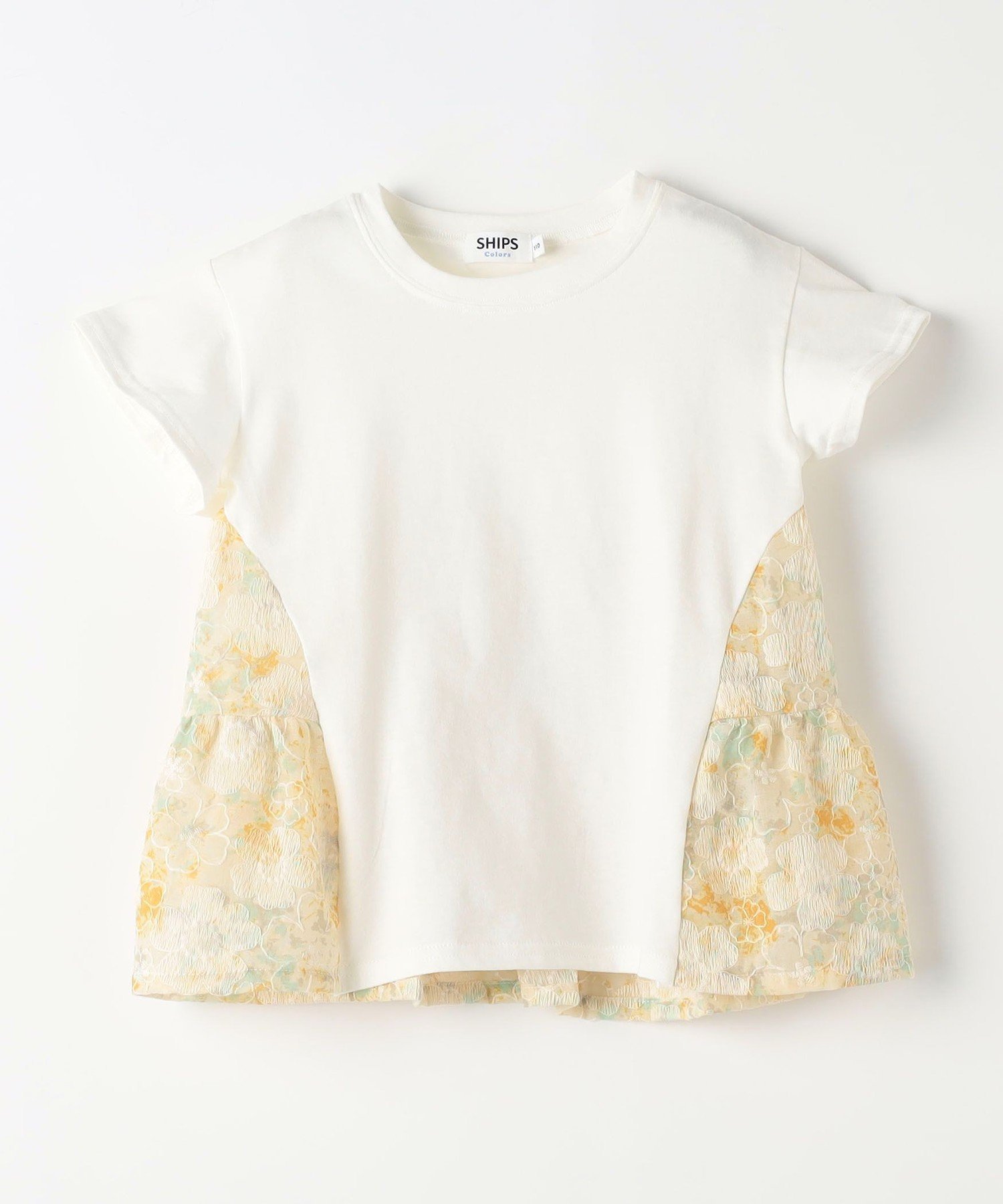 【シップス/SHIPS / KIDS】のSHIPS Colors 90~140cm / 洗濯機可能 ドッキング チュニック Tシャツ インテリア・キッズ・メンズ・レディースファッション・服の通販 founy(ファウニー) 　ファッション　Fashion　キッズファッション　Fashion for Kids　カットソー　Cut and Sewn Top　今季　This Season, Current Season　ショート　Short, Short Length　チュニック　Tunic, Long Top　デニム　Denim, Jeans Material　ドッキング　Docking, Mixed Material　ペプラム　Peplum, Flared Hem　メンズ　Men's, Menswear　レギンス　Leggings, Stretch Pants　アウトレット　Outlet / Clearance　おすすめ　Recommended / Our Picks　ビジネス 仕事 通勤　Business / Work / Commuting　2026年　2026　2026春夏・S/S　Spring/Summer 2026 SS26　オフホワイト|ID: prp329100004982780 ipo3291000000037328105