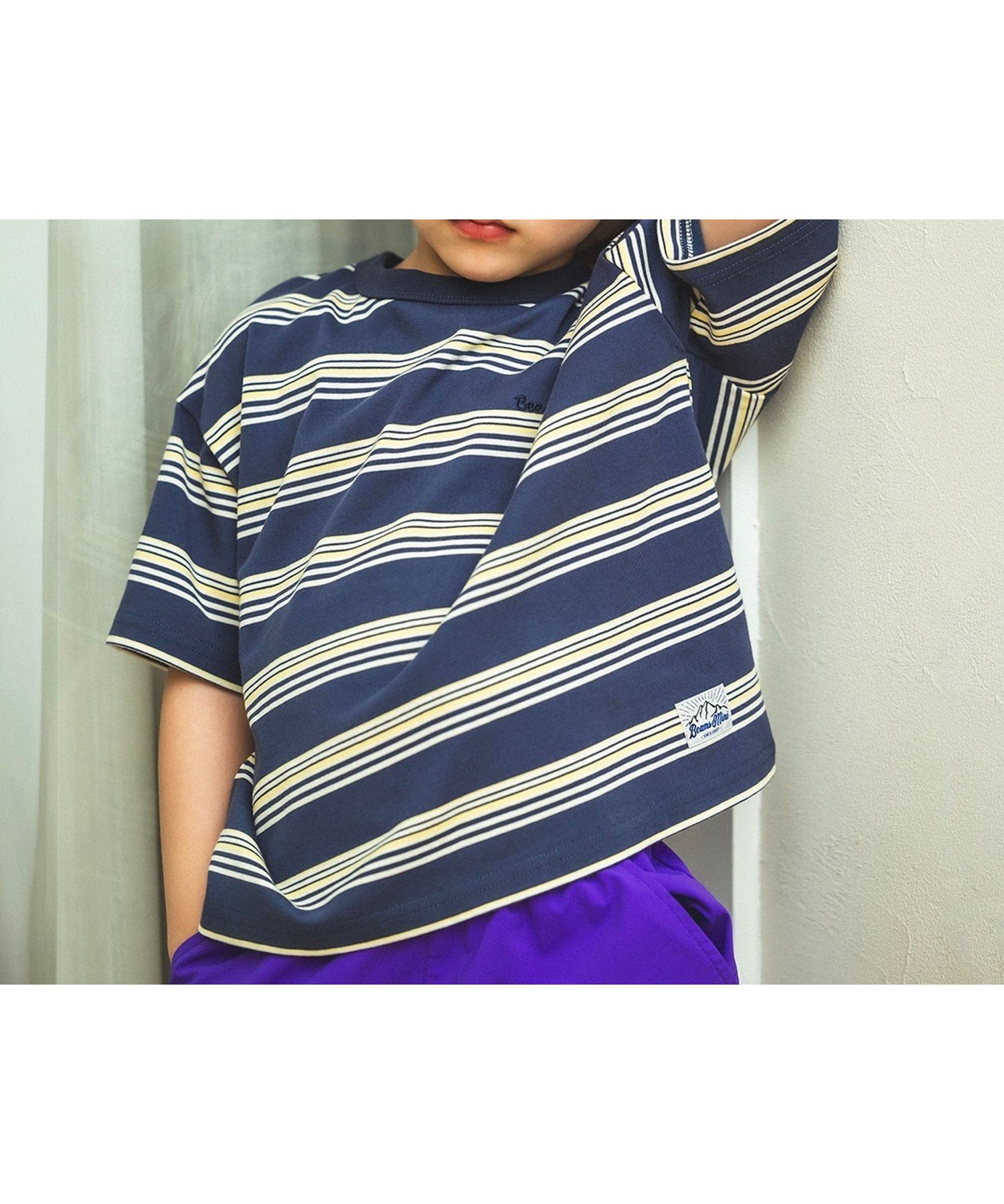 【ビームス ミニ/BEAMS mini / KIDS】のビッグ ボーダー Tシャツ 2026SS (90~150cm) 外遊び プチプラ 通園 通学 公園 定番 インテリア・キッズ・メンズ・レディースファッション・服の通販 founy(ファウニー) 　ファッション　Fashion　キッズファッション　Fashion for Kids　定番　Standard, Basic Item　ビッグ　Big, Oversized　ベーシック　Basic, Essential　ボーダー　Border, Stripe　プチプライス・低価格　Affordable / Budget Price　2026年　2026　2026春夏・S/S　Spring/Summer 2026 SS26　DARK BLUE|ID: prp329100004982786 ipo3291000000037328278