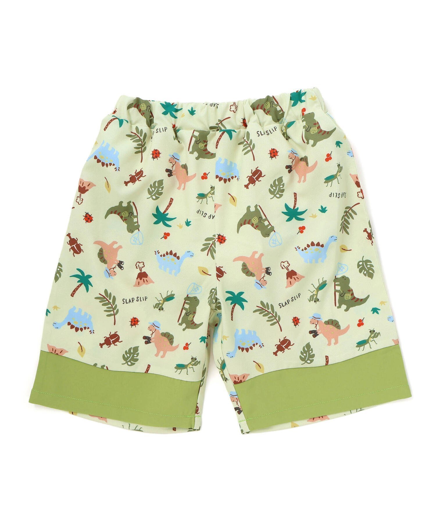 【ベベ オンライン ストア/BEBE ONLINE STORE / KIDS】のはたらくくるま恐竜海の生き物総柄パンツ(90~130cm) インテリア・キッズ・メンズ・レディースファッション・服の通販 founy(ファウニー) 　ファッション　Fashion　キッズファッション　Fashion for Kids　ボトムス　Bottoms　春　Spring　コレクション　Collection, Seasonal Line　チェック　Check, Plaid, Tartan　フレンチ　French, French Style　ポケット　Pocket, Pocket Detail　モチーフ　Motif, Design Theme　無地　Plain, Solid Color　リゾート　Resort, Vacation Style　レース　Lace, Lace Fabric　S/S・春夏　SS, Spring/Summer, Warm Season　夏　Summer　エレガント 上品　Elegant　2026年　2026　2026春夏・S/S　Spring/Summer 2026 SS26　グリーン系|ID: prp329100004982789 ipo3291000000037328287