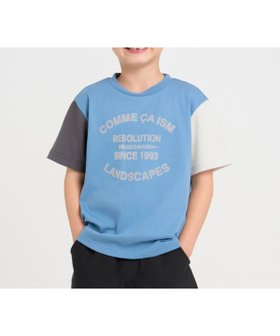 【コムサイズム/COMME CA ISM / KIDS】のフロッキープリント Tシャツ 大人の最旬トレンドファッション＆コーディネート founy(ファウニー) ファッション Fashion キッズファッション Fashion for Kids インナー Innerwear シンプル Simple, Minimal ベビー Baby, Babywear 半袖 Short Sleeve, Half Sleeve 吸水 Absorbent, Quick-Dry |ID:prp329100004982790