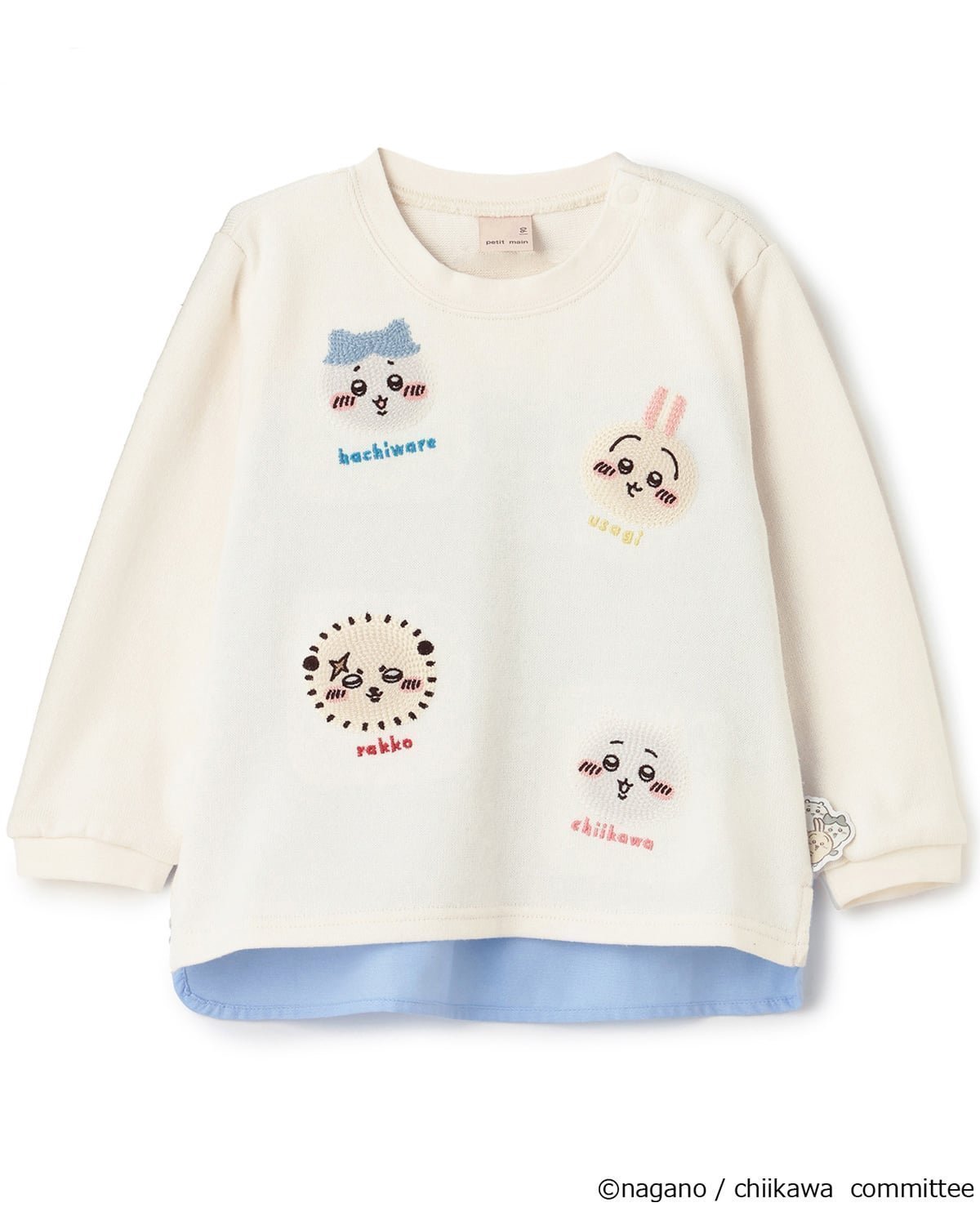 【ナルミヤ オンライン/NARUMIYA ONELINE / KIDS】の【アニメちいかわ】お顔モチーフ長袖Tシャツ インテリア・キッズ・メンズ・レディースファッション・服の通販 founy(ファウニー) 　ファッション　Fashion　キッズファッション　Fashion for Kids　ベーシック　Basic, Essential　ポケット　Pocket, Pocket Detail　モチーフ　Motif, Design Theme　長袖　Long Sleeve, Full Sleeve　オフ ホワイト|ID: prp329100004982801 ipo3291000000037328366