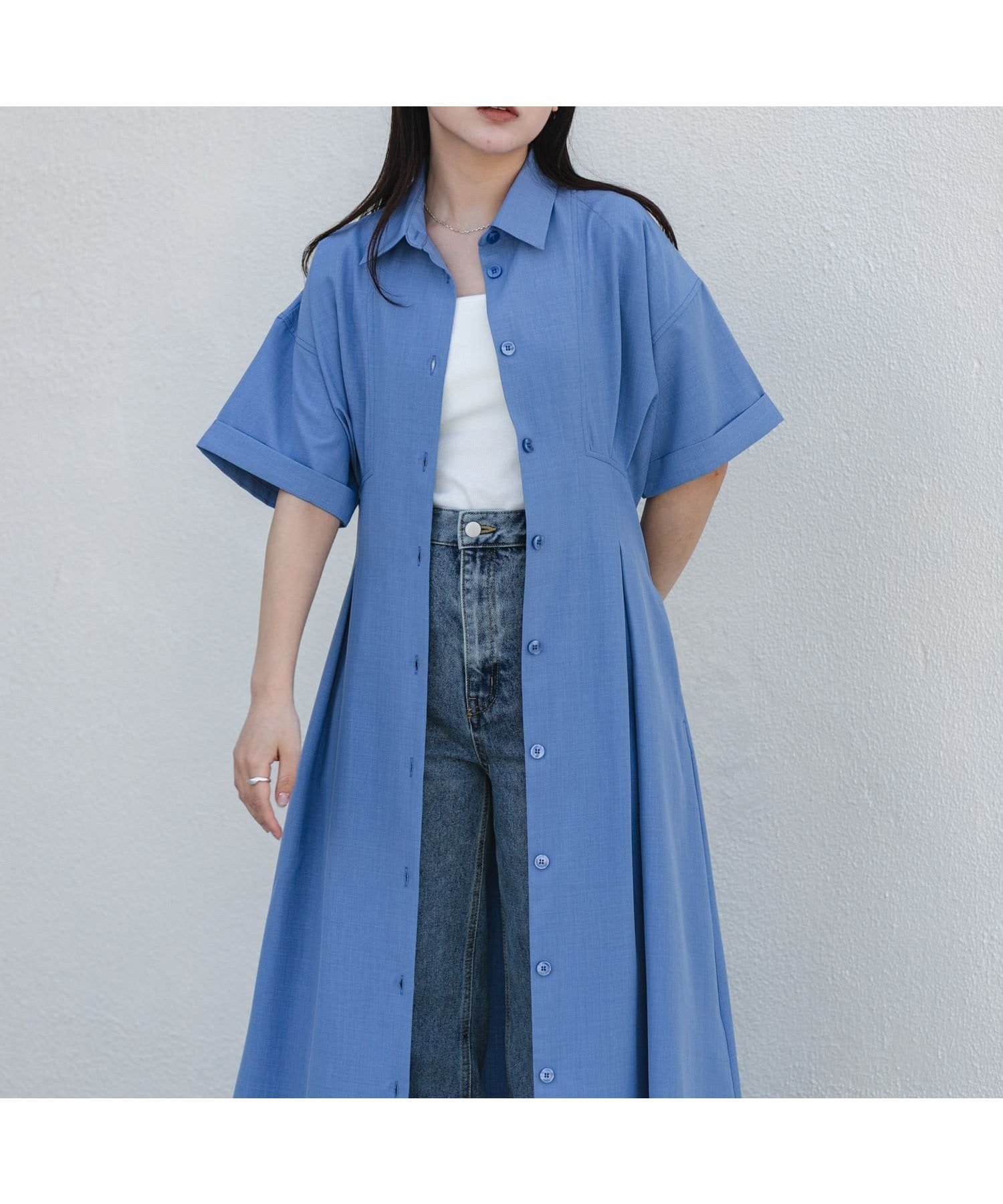 【センスオブプレイス/SENSE OF PLACE by URBAN RESEARCH】の『UR TECH DRYLUXE』リネンライクワンピース インテリア・キッズ・メンズ・レディースファッション・服の通販 founy(ファウニー) 　ファッション　Fashion　レディースファッション　Fashion for Women　ワンピース　Dresses　吸水　Absorbent, Quick-Dry　シンプル　Simple, Minimal　スマート　Smart, Elegant　S/S・春夏　SS, Spring/Summer, Warm Season　夏　Summer　エレガント 上品　Elegant　2026年　2026　2026春夏・S/S　Spring/Summer 2026 SS26　ライトブルー|ID: prp329100004982856 ipo3291000000037328744