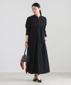 【デミルクス ビームス/Demi-Luxe BEAMS】のコットンナイロン フレア シャツワンピース BLACK|ID: prp329100004982861 ipo3291000000037328757