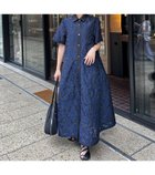【ルシェル ブルー/LE CIEL BLEU】のシアージャカードドレス / Sheer Jacquard Dress ネイビー|ID: prp329100004982868 ipo3291000000037328780