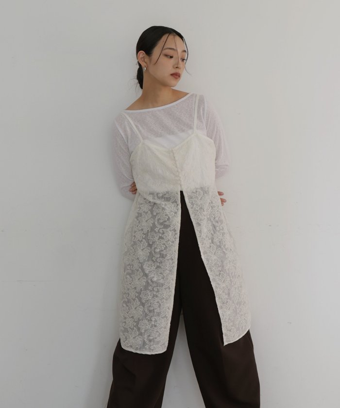 【ヘラム/hellam】の刺繍レースチュニックキャミワンピ インテリア・キッズ・メンズ・レディースファッション・服の通販 founy(ファウニー) https://founy.com/ ファッション Fashion レディースファッション Fashion for Women ワンピース Dresses キャミソールワンピース Camisole Dresses チュニック Tunic Tops & Dresses キャミワンピース Cami Dress, Slip Dress |ID: prp329100004982872 ipo3291000000037328789