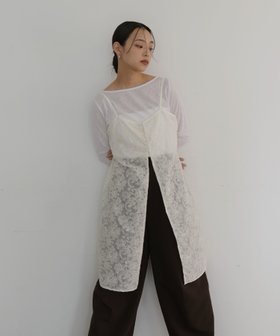 【ヘラム/hellam】の刺繍レースチュニックキャミワンピ 大人の最旬トレンドファッション＆コーディネート founy(ファウニー) ファッション Fashion レディースファッション Fashion for Women ワンピース Dresses キャミソールワンピース Camisole Dresses チュニック Tunic Tops & Dresses キャミワンピース Cami Dress, Slip Dress |ID:prp329100004982872