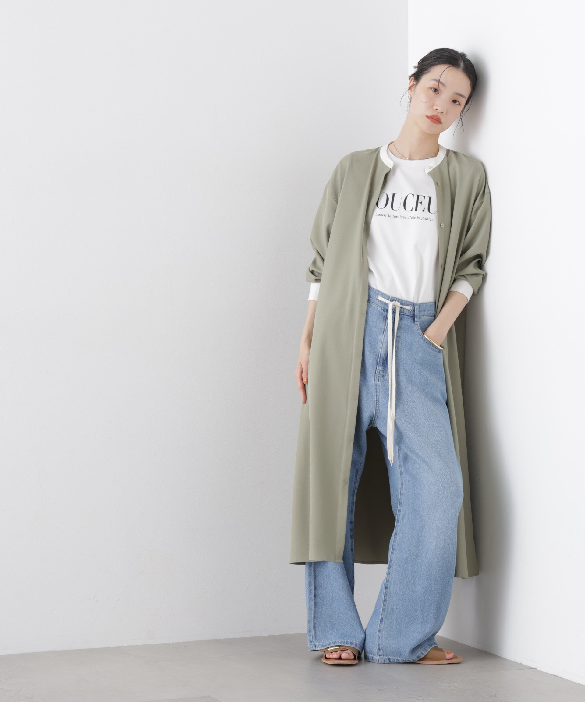 【ナノ ユニバース/nano universe】のバイカラーフレアスタンドカラーワンピース インテリア・キッズ・メンズ・レディースファッション・服の通販 founy(ファウニー) 　ファッション　Fashion　レディースファッション　Fashion for Women　ワンピース　Dresses　アクセサリー　Fashion Accessories　シルバー　Silver, Metallic Silver　ジャケット　Jacket, Outerwear　スタンド　Stand Collar, Upright Stand　フレア　Flare, Flared　アウトレット　Outlet / Clearance　エレガント 上品　Elegant　2026年　2026　2026春夏・S/S　Spring/Summer 2026 SS26　グリーン|ID: prp329100004982879 ipo3291000000037328813