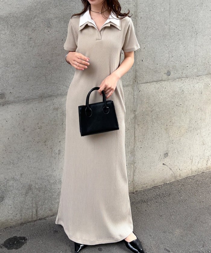 【ラナン/Ranan】のRanan/ダブルカラーリブワンピース インテリア・キッズ・メンズ・レディースファッション・服の通販 founy(ファウニー) https://founy.com/ ファッション Fashion レディースファッション Fashion for Women ワンピース Dresses シアー Sheer, See-Through シューズ Shoes, Footwear シンプル Simple, Minimal ストラップサンダル Strappy Sandals, Strap Sandals ダブル Double, Double-Breasted バランス Balance, Style Balance バレエ Ballet, Ballet Style フェミニン Feminine, Girly ポケット Pocket, Pocket Detail 羽織 Haori, Light Jacket ロング Long, Long-Length おすすめ Recommended / Our Picks エレガント 上品 Elegant |ID: prp329100004982884 ipo3291000000037328835