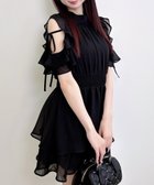 【イング/INGNI】の2Wayリボン肩あきフリルミニワンピ 大人の最旬トレンドファッション＆コーディネート founy(ファウニー) ファッション Fashion レディースファッション Fashion for Women ワンピース Dresses 春 Spring クラシカル Classical, Vintage-Inspired シアー Sheer, See-Through シフォン Chiffon, Lightweight Fabric ショルダー Shoulder, Shoulder Strap スマホ Smartphone, Mobile Device チェック Check, Plaid, Tartan チュニック Tunic, Long Top デニム Denim, Jeans Material トレンド Trend, Trending Now ドット Polka Dot, Dot Pattern ドレープ Drape, Draping Fabric ハイネック High Neck, Mock Neck フィット Fit, Slim Fit フリル Frill, Ruffle 半袖 Short Sleeve, Half Sleeve リボン Ribbon, Bow S/S・春夏 SS, Spring/Summer, Warm Season おすすめ Recommended / Our Picks 夏 Summer thumbnail クロ|ID: prp329100004982885 ipo3291000000037328842
