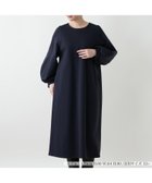 【レリアンプラスハウス/Leilian PLUS HOUSE】のワンピース【NEMIKA】 大人の最旬トレンドファッション＆コーディネート founy(ファウニー) ファッション Fashion レディースファッション Fashion for Women ワンピース Dresses アクセサリー Fashion Accessories アクリル Acrylic Material ストレッチ Stretch, Stretchy Fabric ポケット Pocket, Pocket Detail 無地 Plain, Solid Color 秋 Autumn thumbnail ネイビー|ID: prp329100004982891 ipo3291000000037328879