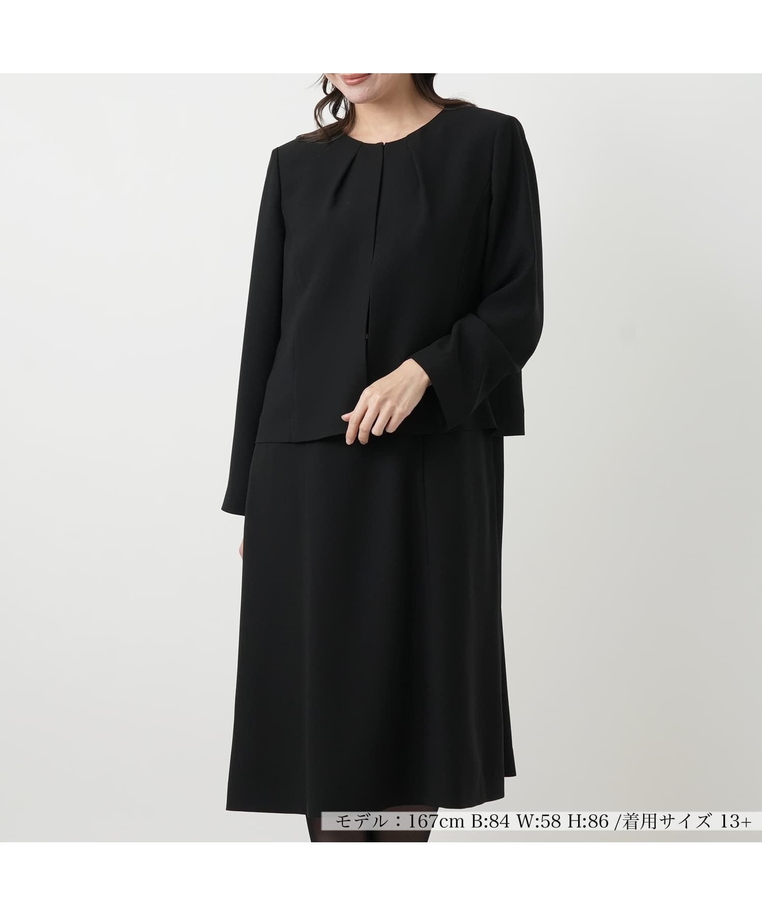 【レリアンプラスハウス/Leilian PLUS HOUSE】のワンピースアンサンブルブラックフォーマル 大人の最旬トレンドファッション＆コーディネート founy(ファウニー) 　ファッション　Fashion　レディースファッション　Fashion for Women　ワンピース　Dresses　エレガント 上品　Elegant　ショート　Short, Short Length　ジャケット　Jacket, Outerwear　フロント　Front, Front Design　ポケット　Pocket, Pocket Detail　レース　Lace, Lace Fabric　春　Spring　 other-1|ID: prp329100004982893 ipo3291000000037328884