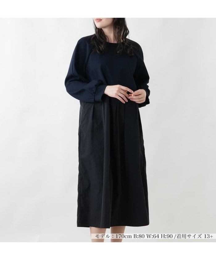 【レリアンプラスハウス/Leilian PLUS HOUSE】の切替ワンピース【Leilian WHITE LABEL】 インテリア・キッズ・メンズ・レディースファッション・服の通販 founy(ファウニー) https://founy.com/ ファッション Fashion レディースファッション Fashion for Women ワンピース Dresses アクセサリー Fashion Accessories ウォッシャブル Machine Washable シンプル Simple, Minimal トレンド Trend, Trending Now ドッキング Docking, Mixed Material ベーシック Basic, Essential ポケット Pocket, Pocket Detail リラックス Relax, Relaxed Fit エレガント 上品 Elegant 切替 Switching, Contrast Panel 春 Spring 無地 Plain, Solid Color |ID: prp329100004982895 ipo3291000000037328889