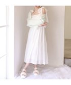 【ナイスクラップ/NICE CLAUP】の【SMサイズ展開あり】肩リボンシャーリングキャミワンピ オフホワイト|ID: prp329100004982904 ipo3291000000037328923