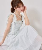 【ナイスクラップ/NICE CLAUP】の【SMサイズ展開あり】肩リボンシャーリングキャミワンピ サックスブルー|ID: prp329100004982904 ipo3291000000037328924