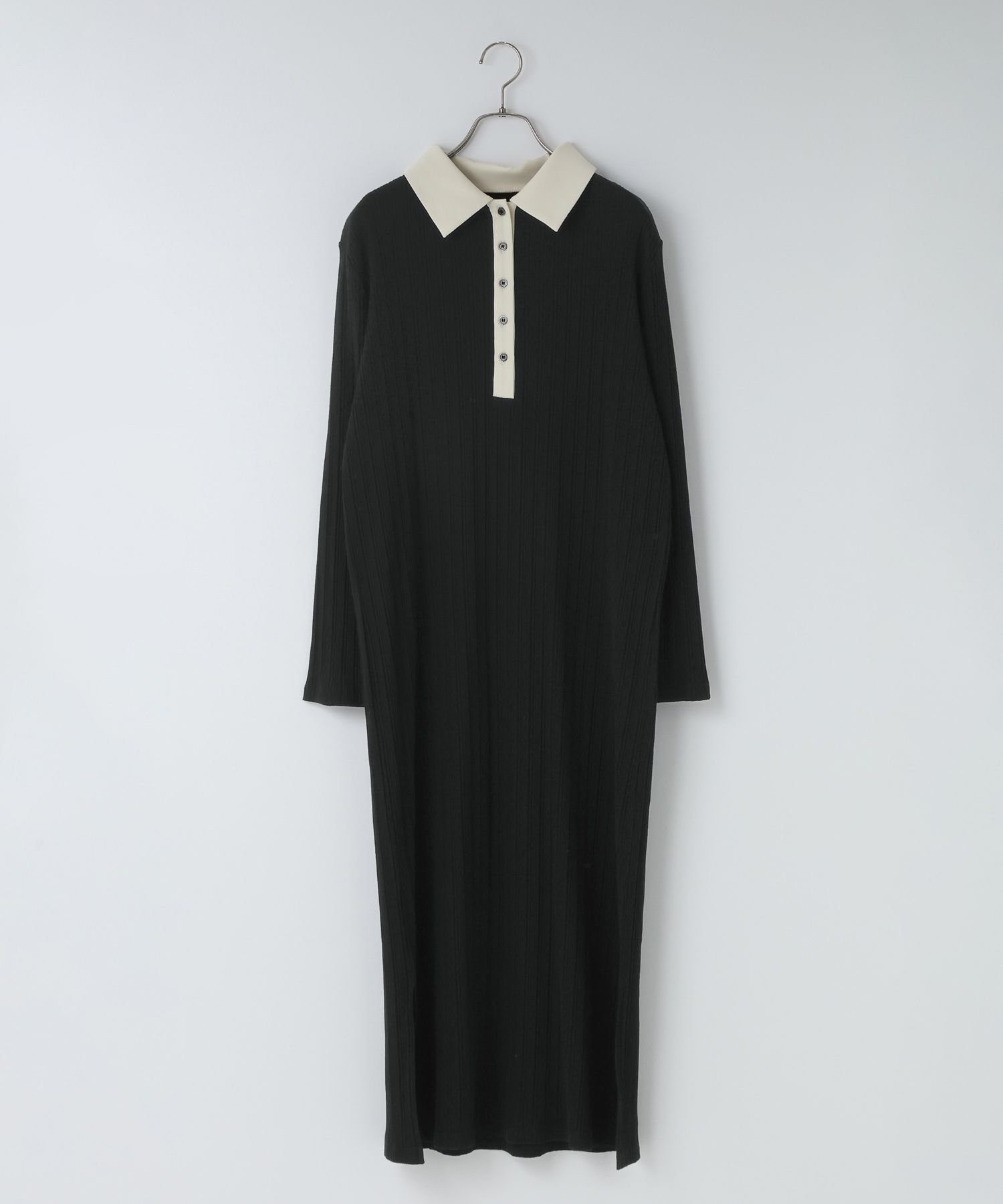 【ローリーズファーム/LOWRYS FARM】のカットポロワンピ インテリア・キッズ・メンズ・レディースファッション・服の通販 founy(ファウニー) 　ファッション　Fashion　レディースファッション　Fashion for Women　ワンピース　Dresses　おすすめ　Recommended / Our Picks　カットソー　Cut and Sewn Top　ジャケット　Jacket, Outerwear　デニム　Denim, Jeans Material　バランス　Balance, Style Balance　フレア　Flare, Flared　ブラック09|ID: prp329100004982905 ipo3291000000037328929