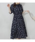【クチュール ブローチ/Couture Brooch】の【着映え】水彩フラワーワンピース ネイビー|ID: prp329100004982906 ipo3291000000037328933