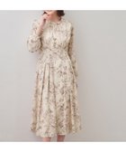 【インデックス/INDEX】のフラワーハイネックタックワンピース【洗濯機OK/イージーアイロン/防シワ】 大人の最旬トレンドファッション＆コーディネート founy(ファウニー) ファッション Fashion レディースファッション Fashion for Women ワンピース Dresses シャーリング Shirring, Ruched シンプル Simple, Minimal スマート Smart, Elegant スリーブ Sleeve, Long Sleeve / Short Sleeve ハイネック High Neck, Mock Neck フィット Fit, Slim Fit フラワー Flower, Floral プリント Print, Printed Pattern ポケット Pocket, Pocket Detail ロング Long, Long-Length エレガント 上品 Elegant thumbnail グレージュ|ID: prp329100004982907 ipo3291000000037328936