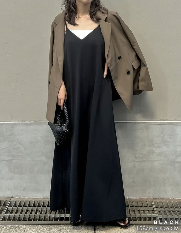 【リエディ/Re:EDIT】のジョーゼットポンチフレアキャミワンピース インテリア・キッズ・メンズ・レディースファッション・服の通販 founy(ファウニー) https://founy.com/ ファッション Fashion レディースファッション Fashion for Women ワンピース Dresses キャミソールワンピース Camisole Dresses インナー Innerwear キャミソール Camisole, Spaghetti Strap Top コンパクト Compact, Small Size シンプル Simple, Minimal ジョーゼット Georgette, Semi-Sheer Fabric ストレッチ Stretch, Stretchy Fabric トレンド Trend, Trending Now バランス Balance, Style Balance フェミニン Feminine, Girly フレア Flare, Flared フロント Front, Front Design リボン Ribbon, Bow ロング Long, Long-Length エレガント 上品 Elegant |ID: prp329100004982914 ipo3291000000037328973