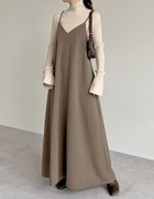 【リエディ/Re:EDIT】のジョーゼットポンチフレアキャミワンピース 大人の最旬トレンドファッション＆コーディネート founy(ファウニー) ファッション Fashion レディースファッション Fashion for Women ワンピース Dresses キャミソールワンピース Camisole Dresses インナー Innerwear キャミソール Camisole, Spaghetti Strap Top コンパクト Compact, Small Size シンプル Simple, Minimal ジョーゼット Georgette, Semi-Sheer Fabric ストレッチ Stretch, Stretchy Fabric トレンド Trend, Trending Now バランス Balance, Style Balance フェミニン Feminine, Girly フレア Flare, Flared フロント Front, Front Design リボン Ribbon, Bow ロング Long, Long-Length エレガント 上品 Elegant thumbnail モカグレー|ID: prp329100004982914 ipo3291000000037328977