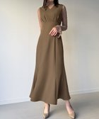 【ジュノア/JUNOAH】の(裏地無し)マーメイトワンピースレーストップスセット 大人の最旬トレンドファッション＆コーディネート founy(ファウニー) ファッション Fashion レディースファッション Fashion for Women ワンピース Dresses ウォッシュ Washed Finish タンブラー Tumbler, Travel Mug ダメージ Distressed, Destroyed ネップ Nepp, Slub Yarn プリント Print, Printed Pattern おすすめ Recommended / Our Picks thumbnail ダークベージュ|ID: prp329100004982916 ipo3291000000037328994
