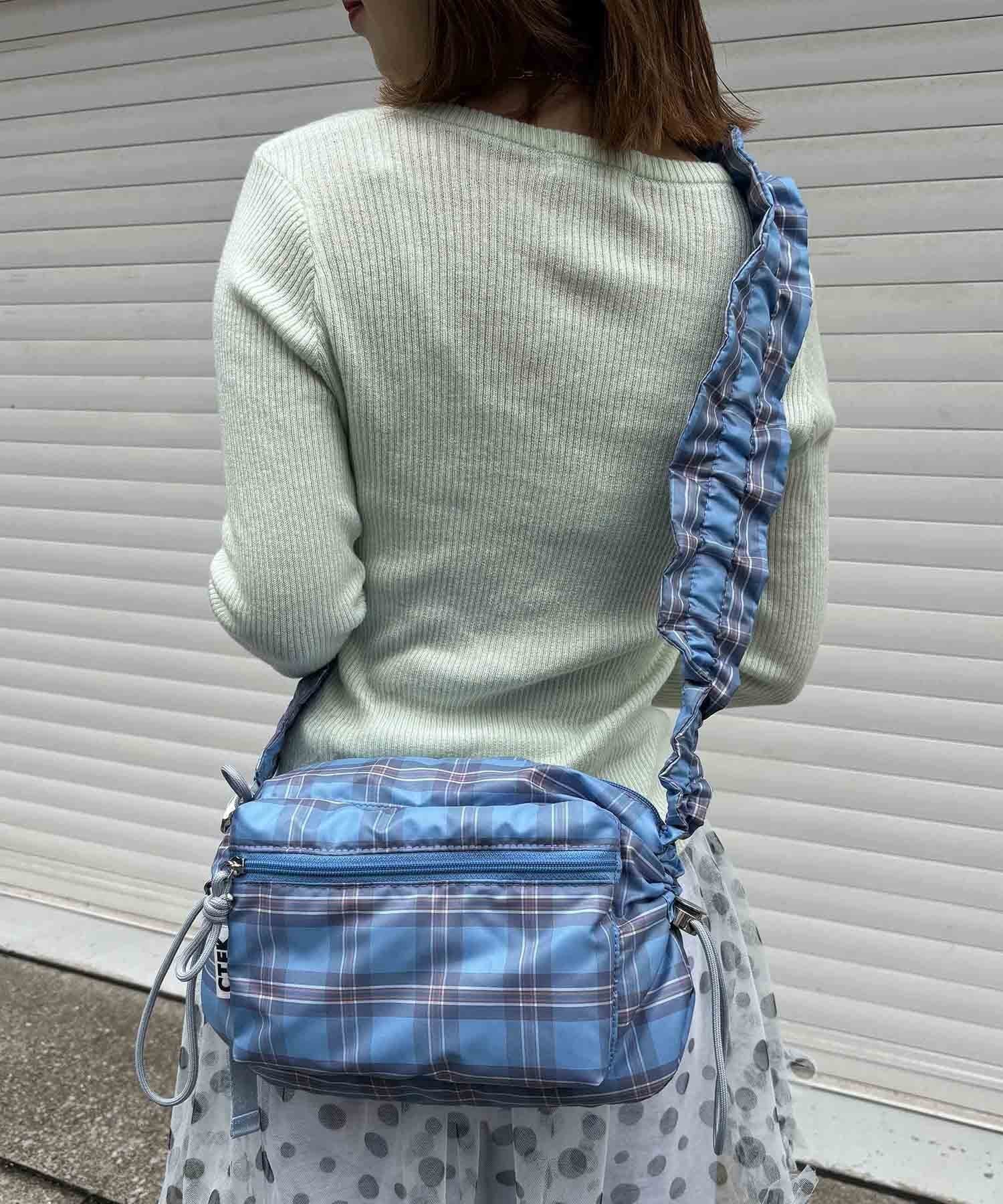 【キャセリーニ/CASSELINI】のCONTROL FREAK / CTFK 撥水ギャザークロスボディバッグ インテリア・キッズ・メンズ・レディースファッション・服の通販 founy(ファウニー) 　ファッション　Fashion　レディースファッション　Fashion for Women　バッグ　Bags　おすすめ　Recommended / Our Picks　ウォーター　Water　ギャザー　Gathered, Ruffled　コンパクト　Compact, Small Size　ショルダー　Shoulder, Shoulder Strap　トレンド　Trend, Trending Now　フェミニン　Feminine, Girly　ベーシック　Basic, Essential　ポケット　Pocket, Pocket Detail　傘　Umbrella, Parasol　チェック|ID: prp329100004982929 ipo3291000000037329070