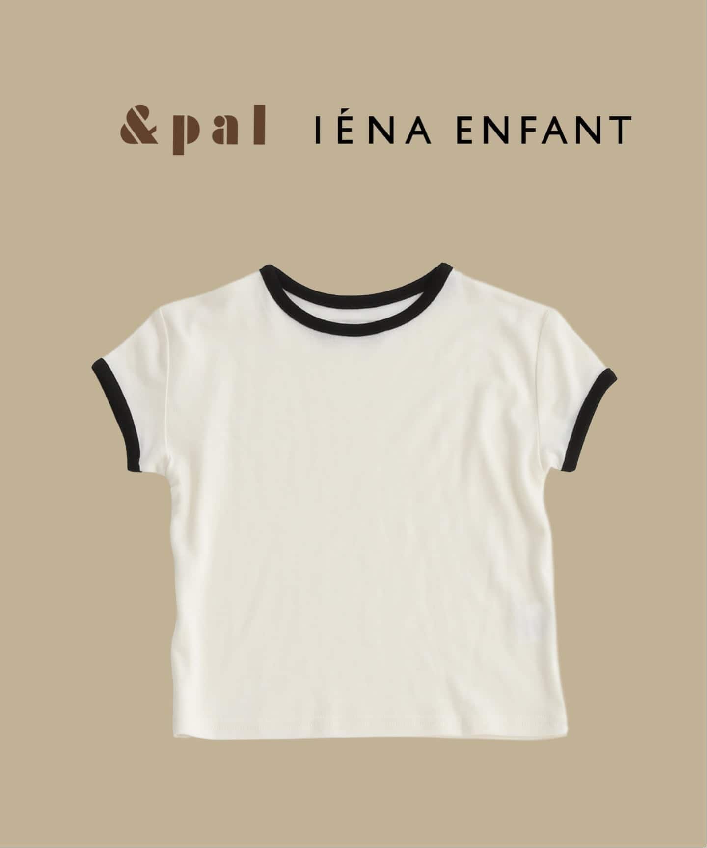 【イエナアンファン/IENA ENFANT / KIDS】の【 PAL/アンドパル】別注リンガーTシャツ kids インテリア・キッズ・メンズ・レディースファッション・服の通販 founy(ファウニー) 　ファッション　Fashion　キッズファッション　Fashion for Kids　今季　This Season, Current Season　サロペット　Overalls, Salopette　シルク　Silk, 100% Silk　スマート　Smart, Elegant　とろみ　Fluid, Flowy Fabric　別注　Limited Edition, Custom Order　半袖　Short Sleeve, Half Sleeve　モノトーン　Monotone, Black and White　レース　Lace, Lace Fabric　ホワイト|ID: prp329100004982937 ipo3291000000037329100