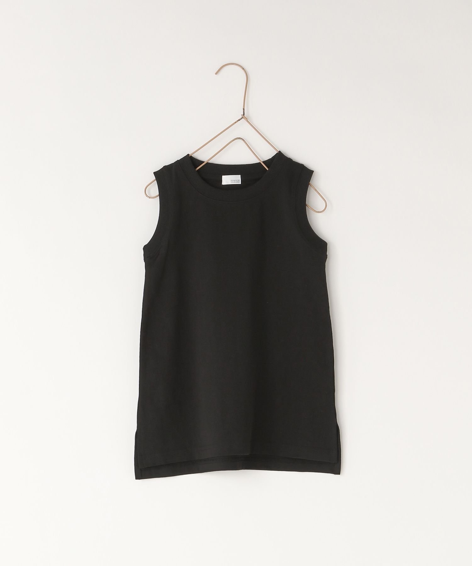 【ローリーズファーム/LOWRYS FARM / KIDS】のUSAロングタンク インテリア・キッズ・メンズ・レディースファッション・服の通販 founy(ファウニー) 　ファッション　Fashion　キッズファッション　Fashion for Kids　おすすめ　Recommended / Our Picks　インナー　Innerwear　スウェット / スエット　Sweatshirt, Sweatwear　タンク　Tank Top, Sleeveless Top　ノースリーブ　Sleeveless, No-Sleeve　ボックス　Boxy, Box Shape　ロング　Long, Long-Length　夏　Summer　ブラック|ID: prp329100004982948 ipo3291000000037329180