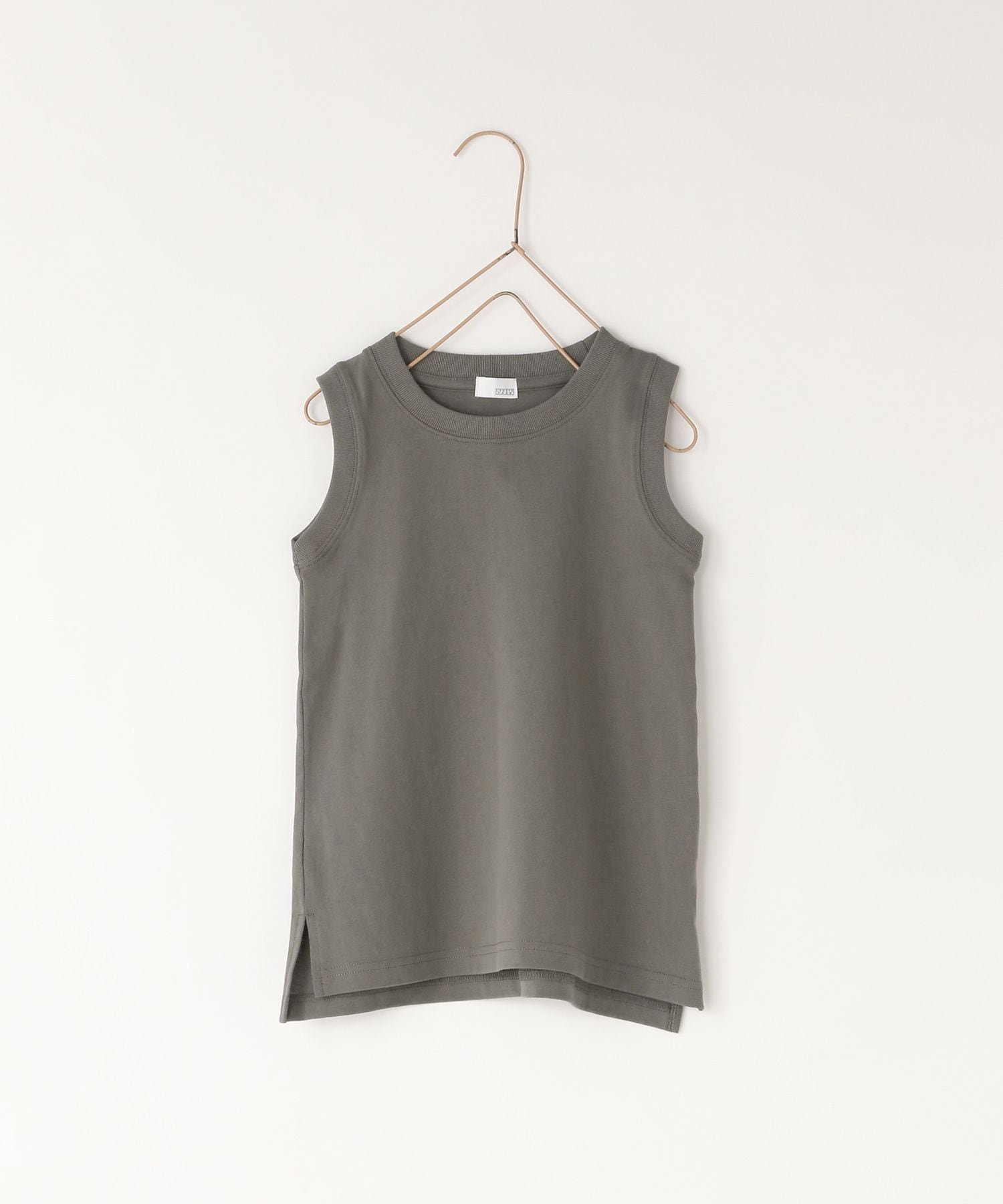 【ローリーズファーム/LOWRYS FARM / KIDS】のUSAロングタンク インテリア・キッズ・メンズ・レディースファッション・服の通販 founy(ファウニー) 　ファッション　Fashion　キッズファッション　Fashion for Kids　おすすめ　Recommended / Our Picks　インナー　Innerwear　スウェット / スエット　Sweatshirt, Sweatwear　タンク　Tank Top, Sleeveless Top　ノースリーブ　Sleeveless, No-Sleeve　ボックス　Boxy, Box Shape　ロング　Long, Long-Length　夏　Summer　グレー|ID: prp329100004982948 ipo3291000000037329181