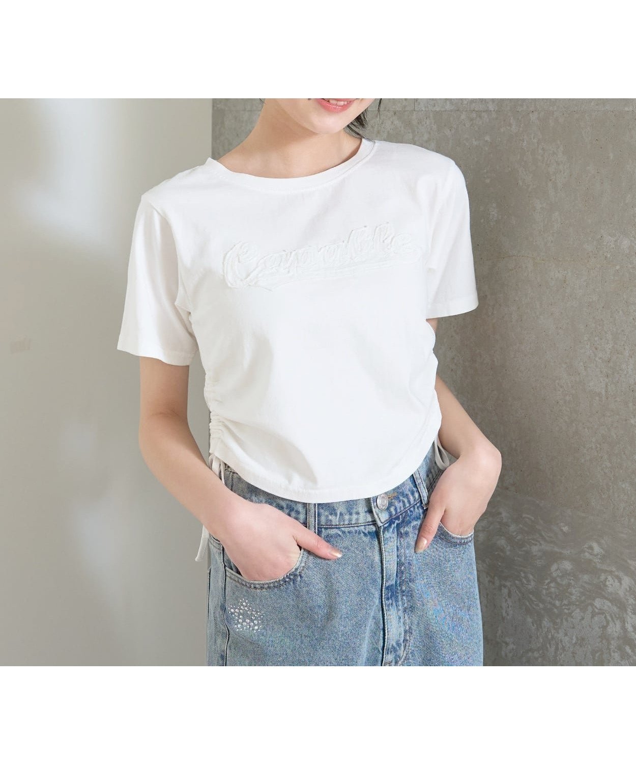 【ナルミヤ オンライン/NARUMIYA ONELINE / KIDS】の【LTXC/綿100%】ピグメントドロスト半袖T インテリア・キッズ・メンズ・レディースファッション・服の通販 founy(ファウニー) 　ファッション　Fashion　キッズファッション　Fashion for Kids　ポケット　Pocket, Pocket Detail　半袖　Short Sleeve, Half Sleeve　オフ ホワイト|ID: prp329100004982964 ipo3291000000037329288