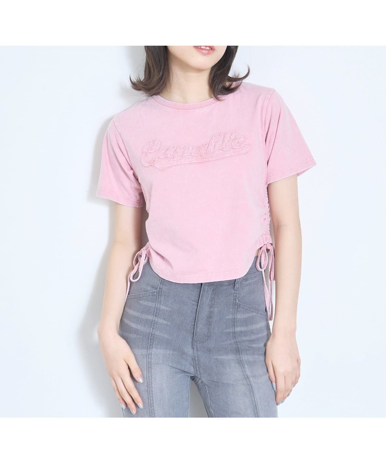 【ナルミヤ オンライン/NARUMIYA ONELINE / KIDS】の【LTXC/綿100%】ピグメントドロスト半袖T インテリア・キッズ・メンズ・レディースファッション・服の通販 founy(ファウニー) 　ファッション　Fashion　キッズファッション　Fashion for Kids　ポケット　Pocket, Pocket Detail　半袖　Short Sleeve, Half Sleeve　ピンク|ID: prp329100004982964 ipo3291000000037329289