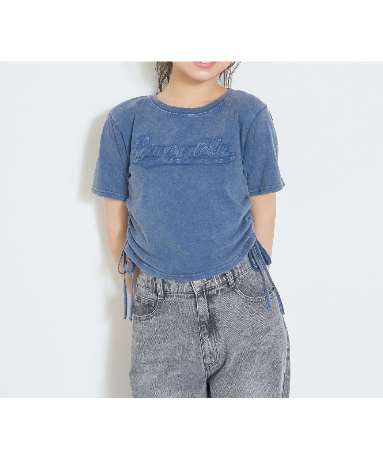 【ナルミヤ オンライン/NARUMIYA ONELINE / KIDS】の【LTXC/綿100%】ピグメントドロスト半袖T インテリア・キッズ・メンズ・レディースファッション・服の通販 founy(ファウニー) 　ファッション　Fashion　キッズファッション　Fashion for Kids　ポケット　Pocket, Pocket Detail　半袖　Short Sleeve, Half Sleeve　ブルー|ID: prp329100004982964 ipo3291000000037329290