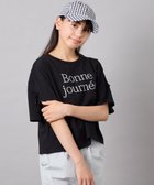 【アー ヴェー ヴェー/a.v.v / KIDS】の120-160 【接触冷感/綿100%】袖スリットロゴTシャツ 大人の最旬トレンドファッション＆コーディネート founy(ファウニー) ファッション Fashion キッズファッション Fashion for Kids カットソー Cut and Sewn Top ガーリー Girly, Feminine Style シンプル Simple, Minimal スポーティ Sporty, Casual Athletic スリット Slit, Slit Detail デニム Denim, Jeans Material ミニスカート Mini Skirt, Short Skirt リボン Ribbon, Bow 再入荷 Restock / Back in Stock おすすめ Recommended / Our Picks エレガント 上品 Elegant thumbnail ブラック|ID: prp329100004982965 ipo3291000000037329294