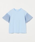 【ユナイテッドアローズ/UNITED ARROWS / KIDS】の楊柳スリーブ Tシャツ / キッズ 140cm-160cm 大人の最旬トレンドファッション＆コーディネート founy(ファウニー) ファッション Fashion キッズファッション Fashion for Kids スリーブ Sleeve, Long Sleeve / Short Sleeve 無地 Plain, Solid Color アウトレット Outlet / Clearance thumbnail LT.BLUE|ID: prp329100004982974 ipo3291000000037329355