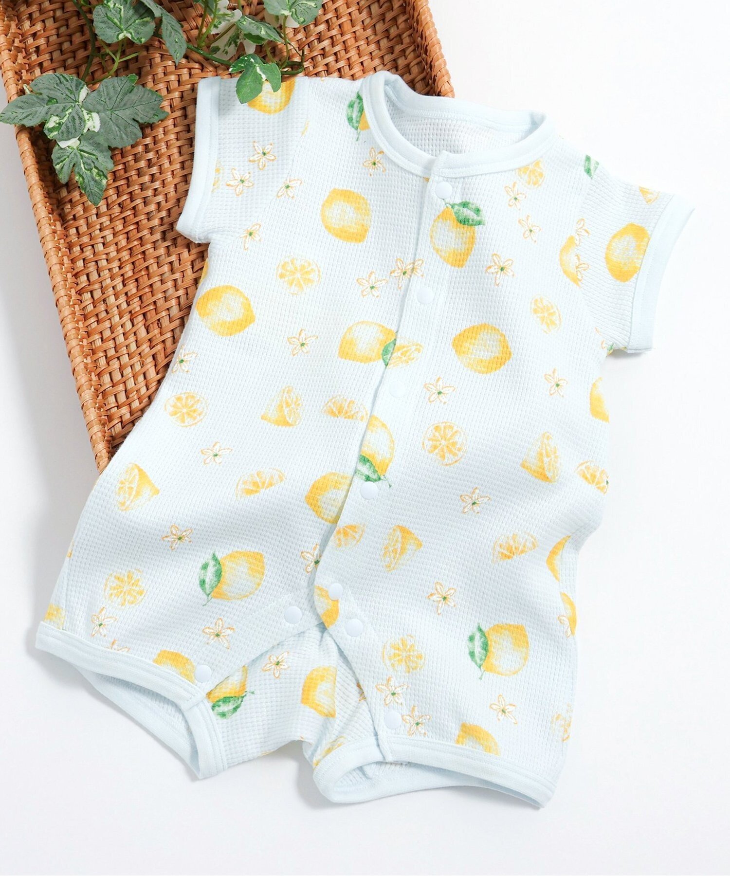 【エフオー オンラインストア/F.O.Online Store / KIDS】のバラエティ総柄ワッフルロンパス インテリア・キッズ・メンズ・レディースファッション・服の通販 founy(ファウニー) 　ファッション　Fashion　キッズファッション　Fashion for Kids　おすすめ　Recommended / Our Picks　ギフト プレゼント　Gift / Present　ベビー　Baby, Babywear　ロンパース　Romper, Jumpsuit　ワッフル　Waffle, Waffle Knit　夏　Summer　サックス|ID: prp329100004982976 ipo3291000000037329378