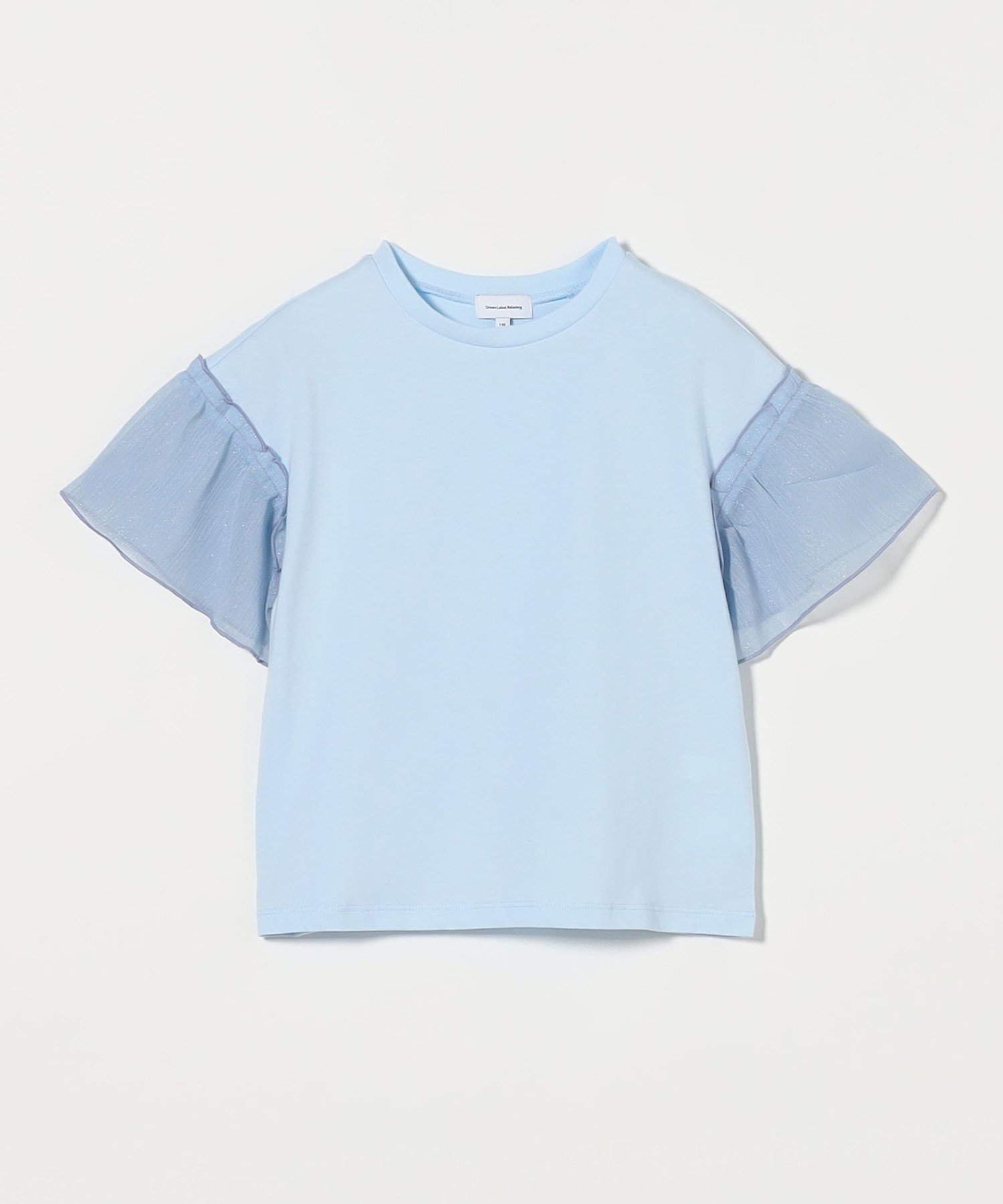 【ユナイテッドアローズ/UNITED ARROWS / KIDS】の楊柳スリーブ Tシャツ / キッズ 100cm-130cm インテリア・キッズ・メンズ・レディースファッション・服の通販 founy(ファウニー) 　ファッション　Fashion　キッズファッション　Fashion for Kids　スリーブ　Sleeve, Long Sleeve / Short Sleeve　無地　Plain, Solid Color　アウトレット　Outlet / Clearance　LT.BLUE|ID: prp329100004982978 ipo3291000000037329386