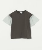 【ユナイテッドアローズ/UNITED ARROWS / KIDS】の楊柳スリーブ Tシャツ / キッズ 100cm-130cm 大人の最旬トレンドファッション＆コーディネート founy(ファウニー) ファッション Fashion キッズファッション Fashion for Kids スリーブ Sleeve, Long Sleeve / Short Sleeve 無地 Plain, Solid Color アウトレット Outlet / Clearance thumbnail DK.GRAY|ID: prp329100004982978 ipo3291000000037329387