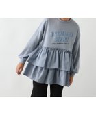 【グローバルワーク/GLOBAL WORK / KIDS】のロゴドッキングチュニック/キッズ/599758 大人の最旬トレンドファッション＆コーディネート founy(ファウニー) ファッション Fashion キッズファッション Fashion for Kids おすすめ Recommended / Our Picks ガーリー Girly, Feminine Style シンプル Simple, Minimal チュニック Tunic, Long Top デニム Denim, Jeans Material フリル Frill, Ruffle フレア Flare, Flared プリント Print, Printed Pattern ボトム Bottoms, Lower Wear thumbnail くすみサックス82|ID: prp329100004982979 ipo3291000000037329395
