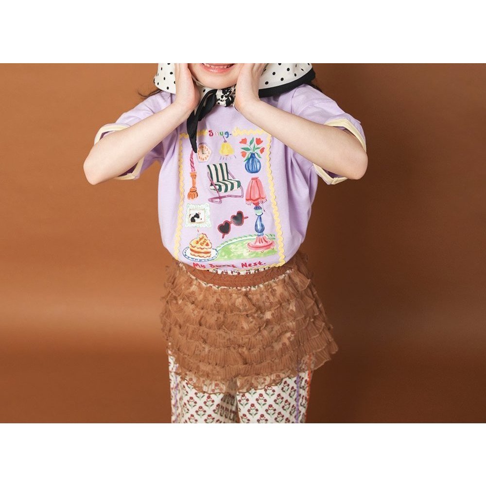 【ブランシェス/branshes / KIDS】の【WEB限定/りぃー*branshesコラボ】リンガー半袖Tシャツ 大人の最旬トレンドファッション＆コーディネート founy(ファウニー) 　ファッション　Fashion　キッズファッション　Fashion for Kids　おすすめ　Recommended / Our Picks　カラフル　Colorful Design　グラフィック　Graphic, Graphic Design　コラボ　Collaboration, Collab　セットアップ　Set-Up, Coordinated Outfit　リラックス　Relax, Relaxed Fit　ワイド　Wide, Wide Fit　ワッフル　Waffle, Waffle Knit　人気　Popular, Best Seller　半袖　Short Sleeve, Half Sleeve　 other-1|ID: prp329100004982981 ipo3291000000037329409
