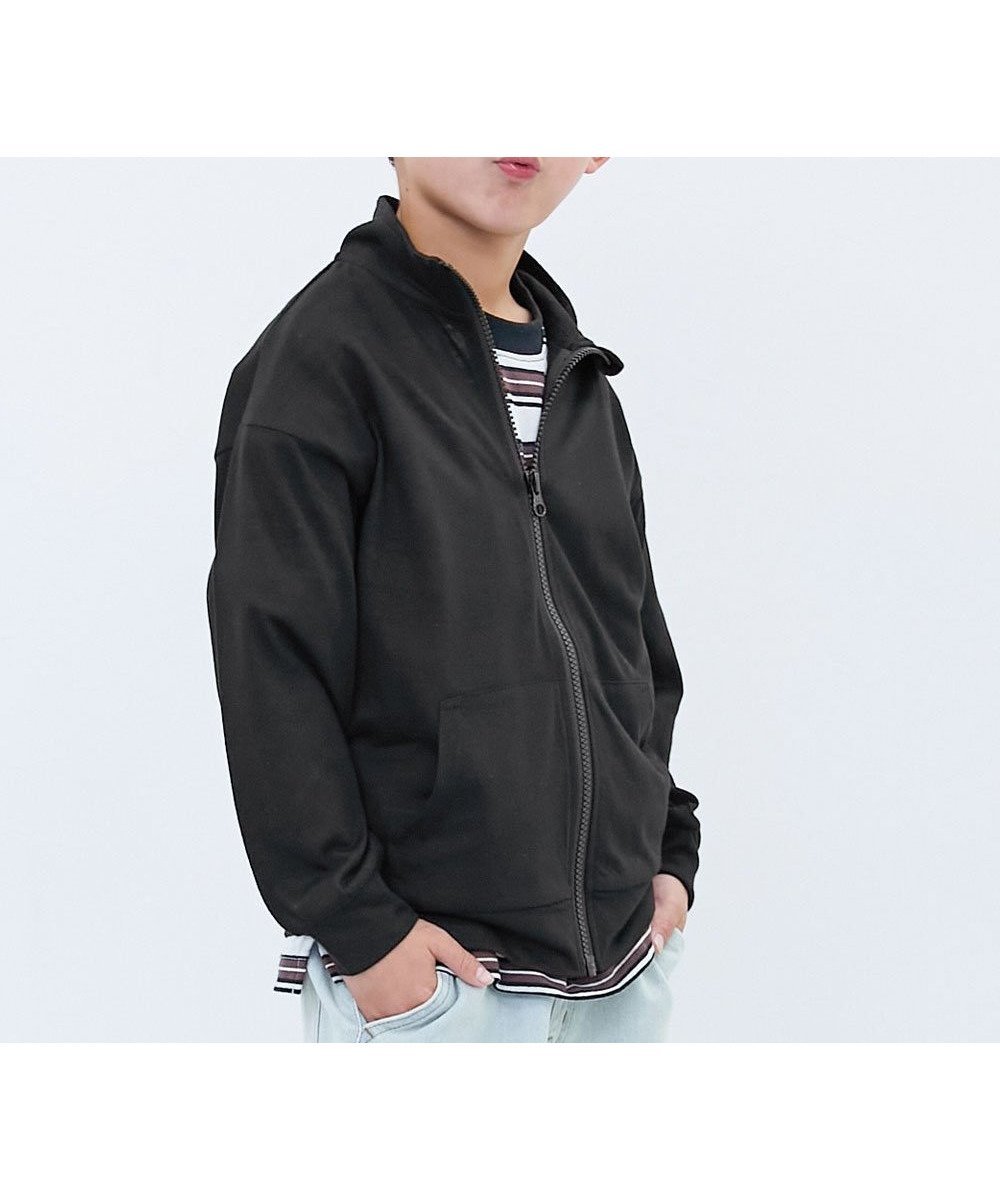 【デビロック/devirock / KIDS】のUVカット 首が日焼けしにくい スタンドジップカーディガン 子供服 キッズ 26SS インテリア・キッズ・メンズ・レディースファッション・服の通販 founy(ファウニー) 　ファッション　Fashion　キッズファッション　Fashion for Kids　カットソー　Cut and Sewn Top　カラフル　Colorful Design　スタンド　Stand Collar, Upright Stand　おすすめ　Recommended / Our Picks　夏　Summer　2026年　2026　2026春夏・S/S　Spring/Summer 2026 SS26　002-ブラック|ID: prp329100004982985 ipo3291000000037329446