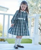 【ナルミヤ オンライン/NARUMIYA ONELINE / KIDS】の【リンク】シャツワンピース 大人の最旬トレンドファッション＆コーディネート founy(ファウニー) ファッション Fashion キッズファッション Fashion for Kids ワンピース Dresses ストライプ Stripe, Striped Pattern チェック Check, Plaid, Tartan パターン Pattern, Design Print ポケット Pocket, Pocket Detail エレガント 上品 Elegant 長袖 Long Sleeve, Full Sleeve thumbnail グリーン|ID: prp329100004982987 ipo3291000000037329462