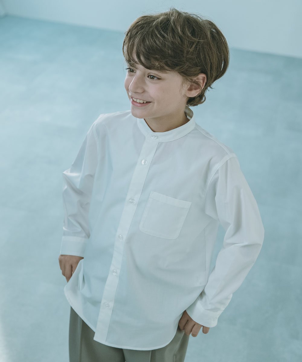【デビロック/devirock / KIDS】のえらべる フォーマルデザインシャツ 子供服 キッズ 男の子 女の子 シャツ 26SS インテリア・キッズ・メンズ・レディースファッション・服の通販 founy(ファウニー) 　ファッション　Fashion　キッズファッション　Fashion for Kids　春　Spring　ジャケット　Jacket, Outerwear　フォーマル　Formal, Dressy　ベスト　Vest, Waistcoat　おすすめ　Recommended / Our Picks　2026年　2026　2026春夏・S/S　Spring/Summer 2026 SS26　001-スタンド-ホワイト|ID: prp329100004982996 ipo3291000000037329532