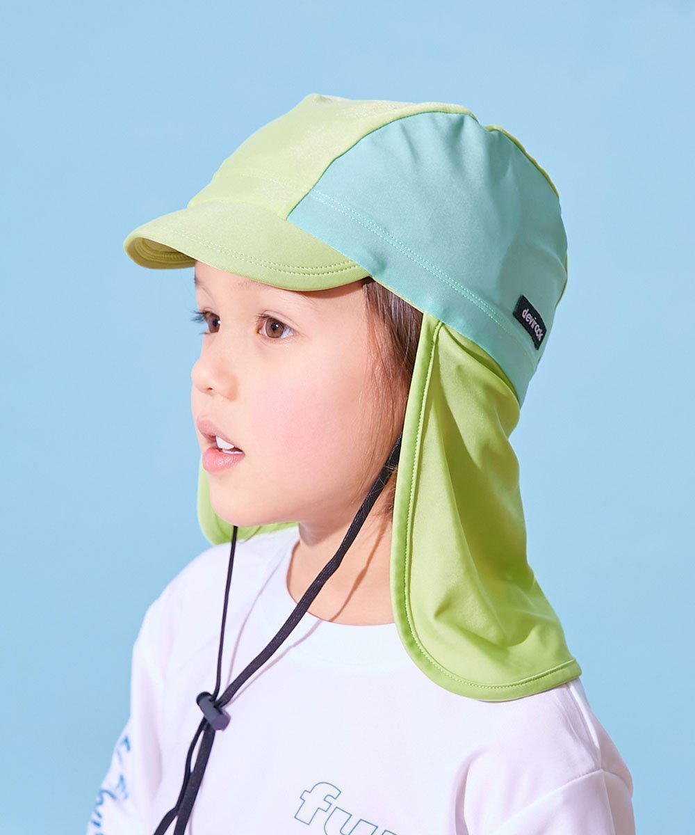 【デビロック/devirock / KIDS】のUVカット 日よけガード付き スイムキャップ(あご紐付き) 子供服 キッズ 男の子 26SS インテリア・キッズ・メンズ・レディースファッション・服の通販 founy(ファウニー) 　ファッション　Fashion　キッズファッション　Fashion for Kids　ストレッチ　Stretch, Stretchy Fabric　フィット　Fit, Slim Fit　プリント　Print, Printed Pattern　水着　Swimsuit, Swimwear　おすすめ　Recommended / Our Picks　2026年　2026　2026春夏・S/S　Spring/Summer 2026 SS26　006-LYグリーン-アイスミント|ID: prp329100004983000 ipo3291000000037329582