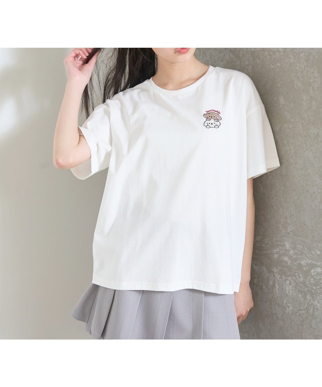 【ナルミヤ オンライン/NARUMIYA ONELINE / KIDS】の【綿100%/GOODPRICE】アニマルフレンズ4カットモチーフ半T インテリア・キッズ・メンズ・レディースファッション・服の通販 founy(ファウニー) 　ファッション　Fashion　キッズファッション　Fashion for Kids　グラフィック　Graphic, Graphic Design　チェック　Check, Plaid, Tartan　パーカー　Hoodie, Parka　ポケット　Pocket, Pocket Detail　モチーフ　Motif, Design Theme　ラベンダー　Lavender　半袖　Short Sleeve, Half Sleeve　犬　Dog　オフ ホワイト|ID: prp329100004983002 ipo3291000000037329591