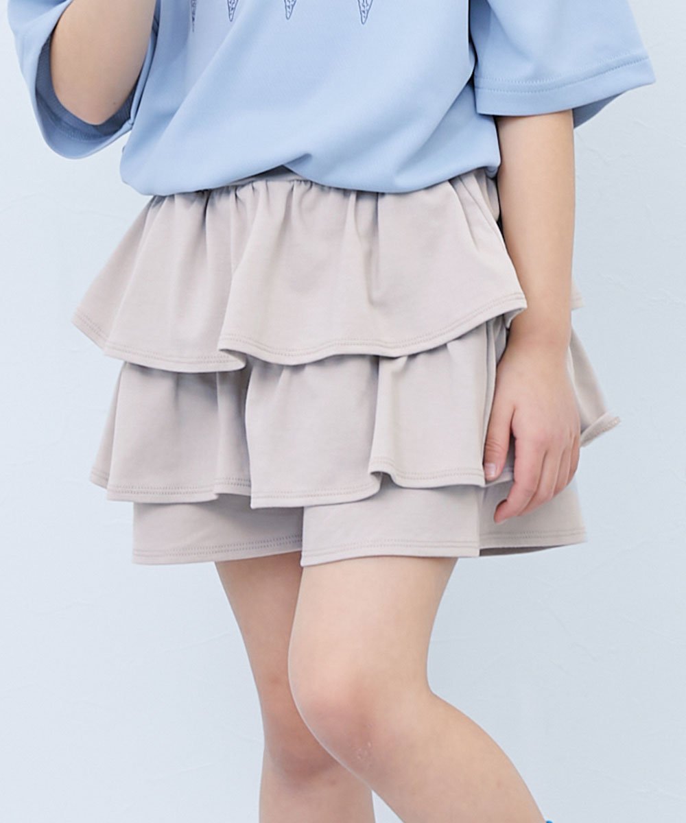 【デビロック/devirock / KIDS】の【片側ポケット付き】1分丈 ティアードスカパン 子供服 キッズ 女の子 膝上 26SS インテリア・キッズ・メンズ・レディースファッション・服の通販 founy(ファウニー) 　ファッション　Fashion　キッズファッション　Fashion for Kids　キャップ　Cap, Baseball Cap　ストレッチ　Stretch, Stretchy Fabric　ハンカチ　Handkerchief, Hanky　ポケット　Pocket, Pocket Detail　おすすめ　Recommended / Our Picks　2026年　2026　2026春夏・S/S　Spring/Summer 2026 SS26　002-Lグレー|ID: prp329100004983004 ipo3291000000037329601
