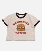 【チルツー/chil2 / KIDS】のプリントリンガー半袖Tシャツ 大人の最旬トレンドファッション＆コーディネート founy(ファウニー) ファッション Fashion キッズファッション Fashion for Kids 半袖 Short Sleeve, Half Sleeve thumbnail Gバーガー/クリーム|ID: prp329100004983008 ipo3291000000037329639
