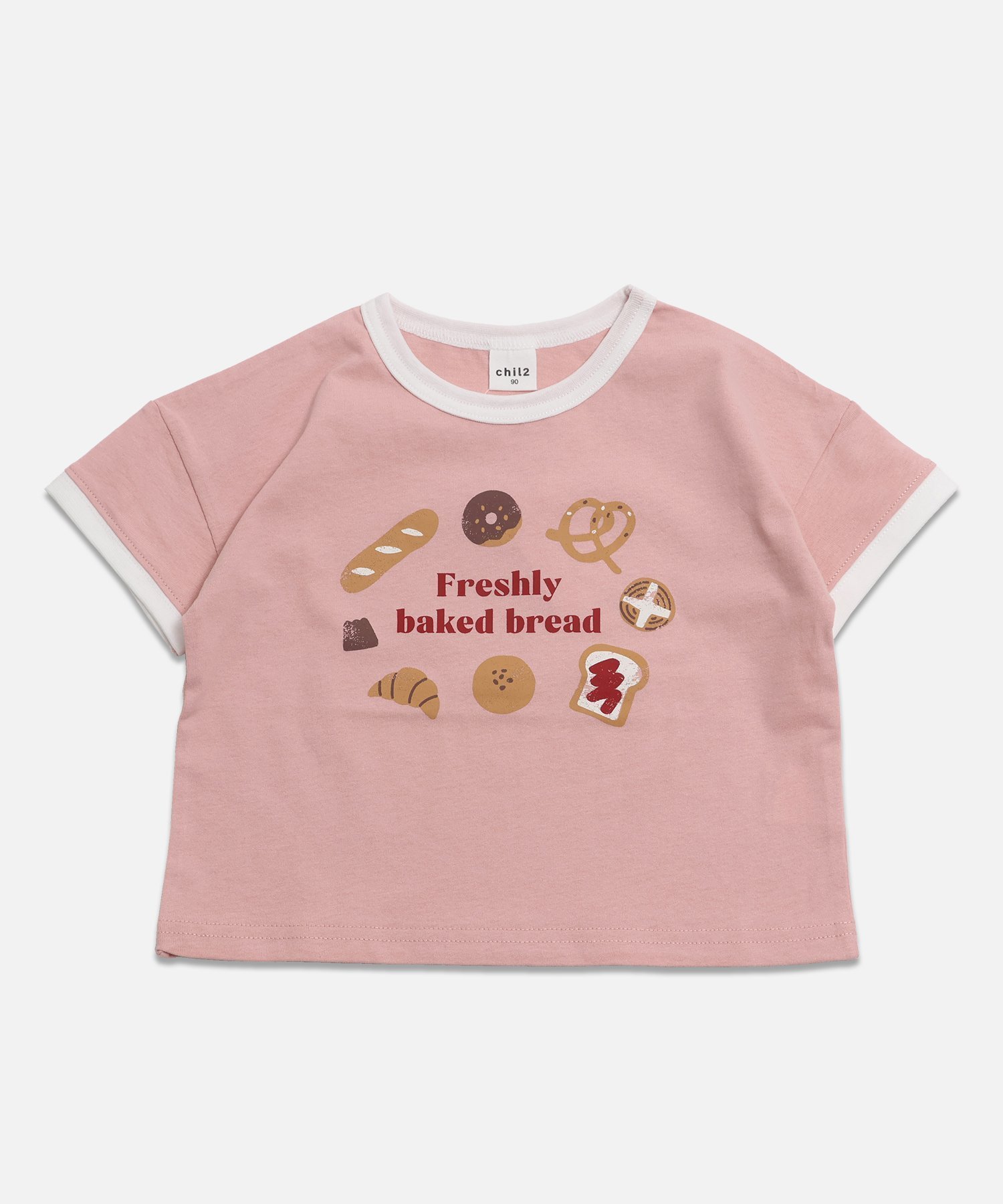 【チルツー/chil2 / KIDS】のプリントリンガー半袖Tシャツ インテリア・キッズ・メンズ・レディースファッション・服の通販 founy(ファウニー) 　ファッション　Fashion　キッズファッション　Fashion for Kids　半袖　Short Sleeve, Half Sleeve　Jパン祭り/Sピンク|ID: prp329100004983008 ipo3291000000037329642