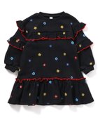 【エフオー オンラインストア/F.O.Online Store / KIDS】のワッフルメニーフリルワンピース 大人の最旬トレンドファッション＆コーディネート founy(ファウニー) ファッション Fashion キッズファッション Fashion for Kids ワンピース Dresses おすすめ Recommended / Our Picks デニム Denim, Jeans Material フリル Frill, Ruffle プリント Print, Printed Pattern レギンス Leggings, Stretch Pants ワッフル Waffle, Waffle Knit 春 Spring thumbnail ブラック|ID: prp329100004983010 ipo3291000000037329652